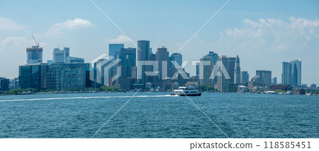 boston city massachusetts waterfron harbor day views boston city massachusetts waterfron harbor day views 118585451