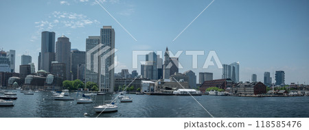 boston city massachusetts waterfron harbor day views 118585476