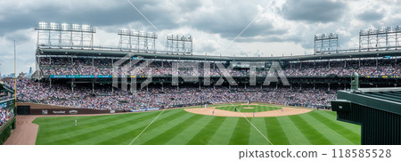 Chicago Cubs Wrigley Field Baseball stadium scenes 118585528