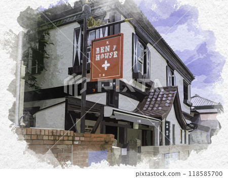Watercolor style Kobe Ben's House Kobe City, Hyogo Prefecture Watercolor style Kobe Ben's House Kobe City, Hyogo Prefecture 118585700