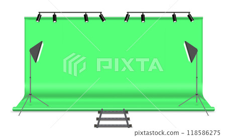 Green chromakey background, vector illustration. Green chromakey background, vector illustration. 118586275