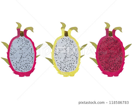 Dragon fruit set 118586783