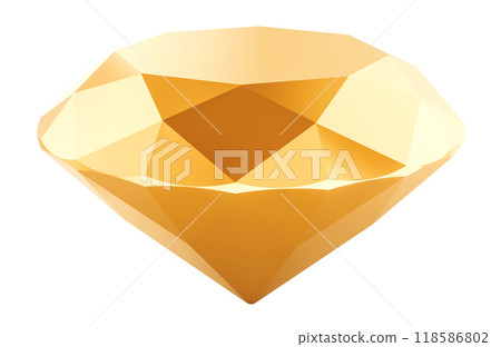 Golden Diamond, 3D rendering Golden Diamond, 3D rendering 118586802