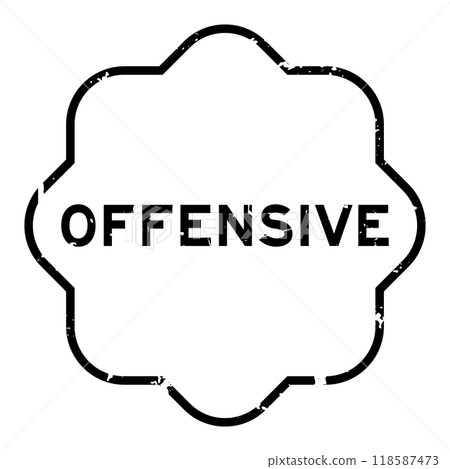 Grunge black offensive word rubber seal stamp on white background Grunge black offensive word rubber seal stamp on white background 118587473