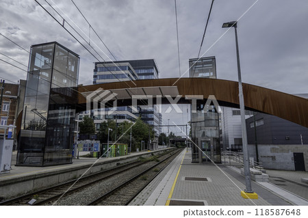 Belgium, Brussels, Berchem Sainte Agathe Station. Belgium, Brussels, Berchem Sainte Agathe Station. 118587648