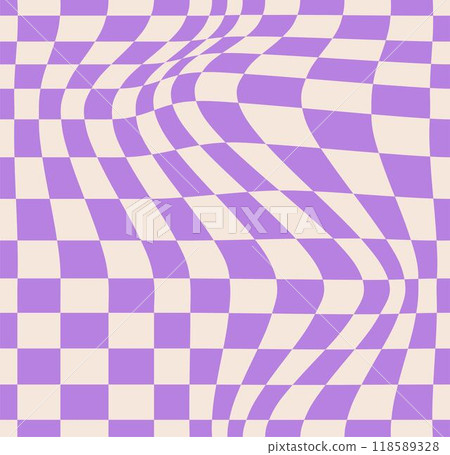 Psychedelic checkerboard poster 118589328