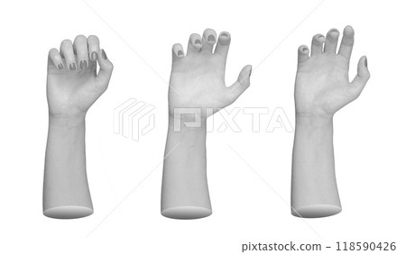 Hand gestures, sign for holding, grabbing, grasping invisible object, product, isolated on white Hand gestures, sign for holding, grabbing, grasping invisible object, product, isolated on white 118590426