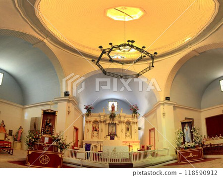 Church at pica, atacama, chile, 118590912