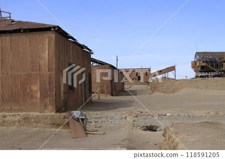 Santa Laura Humberstone saltpetre processing plant, Iquique, Chile Santa Laura Humberstone saltpetre processing plant, Iquique, Chile 118591205