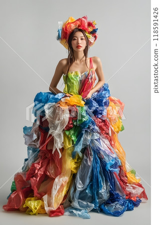 woman, bags, dress 118591426