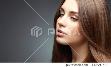 棕色頭髮女士 118591488