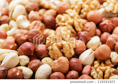 mixed nuts as background mixed nuts as background 118591925