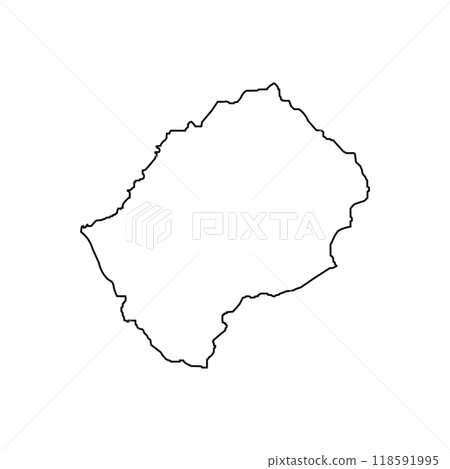 Lesotho Country Map Icon Lesotho Country Map Icon 118591995