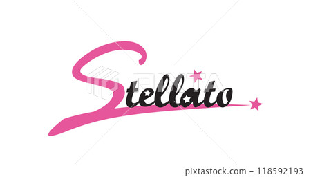 jewelry store logo, underlined text, stars, white background, red to black. 118592193