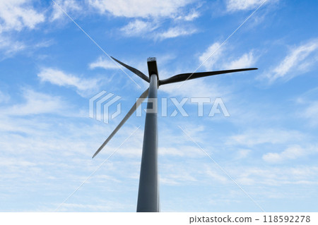 Windmills for the production of electrical energy. Wind farm of renewable, alternative and sustainable energy, province of Barcelona Windmills for the production of electrical energy. Wind farm of renewable, alternative and sustainable energy, province of Barcelona 118592278