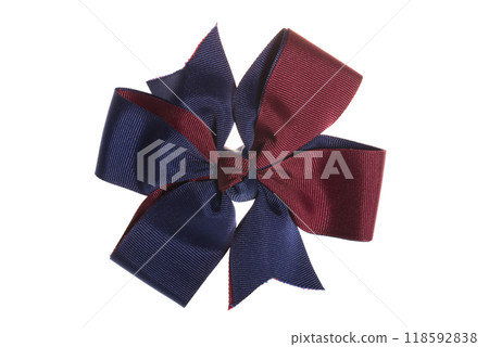 Blue bow, isolated on white background Blue bow, isolated on white background 118592838