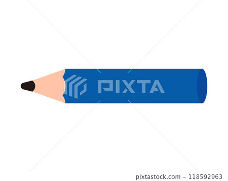 簡單的鉛筆插畫(藍色) 簡單的鉛筆插畫(藍色) 118592963