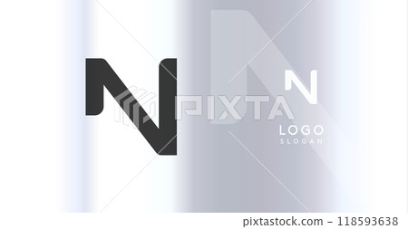 Bold futuristic logo monogram, sleek minimalistic letter N for innovative tech company, science bio lab, sport label, futuristic and cosmic inspired designs. Vector illustration. Bold futuristic logo monogram, sleek minimalistic letter N for innovative tech company, science bio lab, sport label, futuristic and cosmic inspired designs. Vector illustration. 118593638