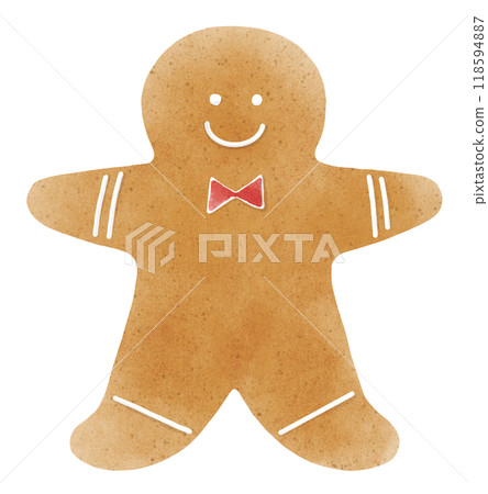 薑餅人水彩畫 118594887