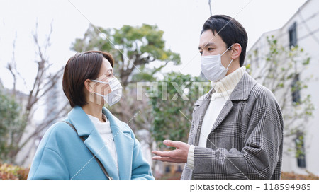 情侶戴口罩（冬衣、外套、夾克） 118594985