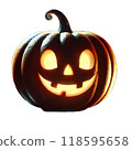 萬聖節的黑暗南瓜燈 118595658