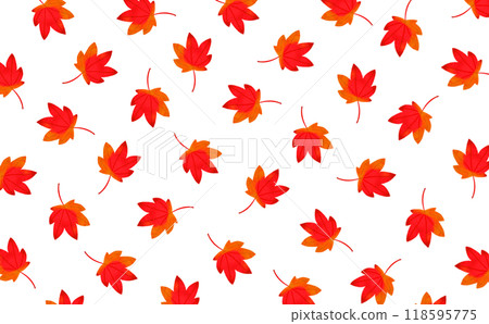 紅色的秋天樹葉圖案 118595775