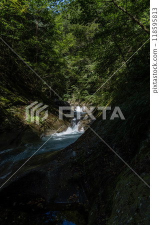 山梨縣西澤溪谷的水流 山梨縣西澤溪谷的水流 118595813