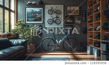 A room for people who love cycling 118595936