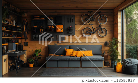 A room for people who love cycling 118595937