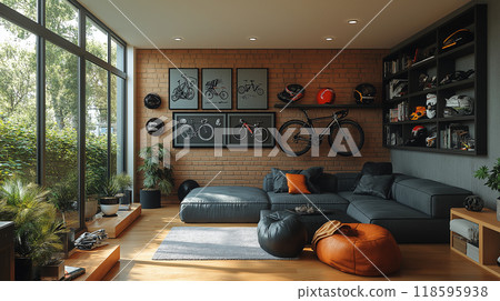 A room for people who love cycling 118595938