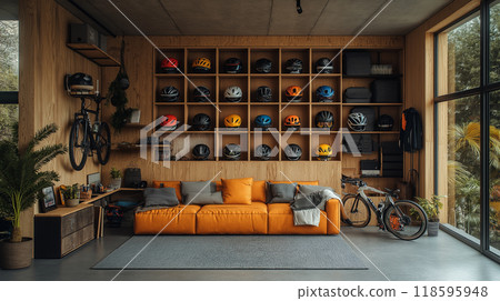 A room for people who love cycling 118595948