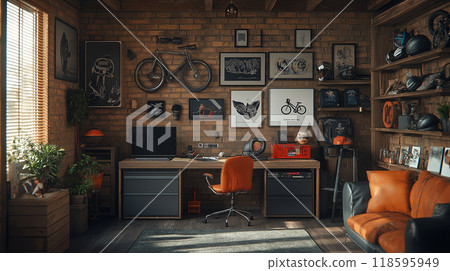 A room for people who love cycling 118595949