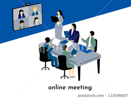 Business people having an online meeting Business people having an online meeting 118596007