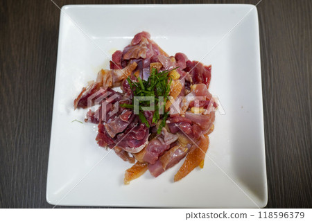 Delicious seared local chicken 118596379