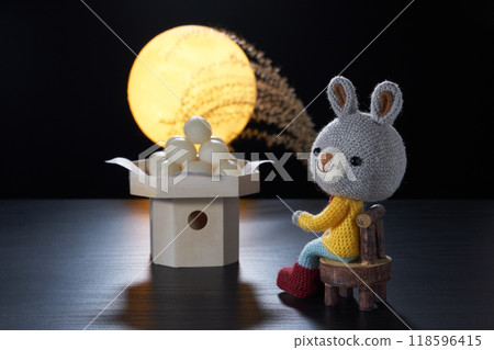 動物阿米古魯米賞月 118596415