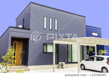 New house with carport New house with carport 118596495