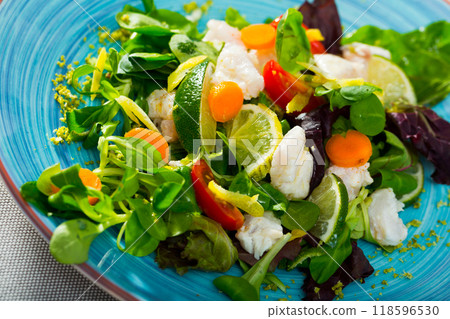 Recipe of salad with pickled codfish 118596530