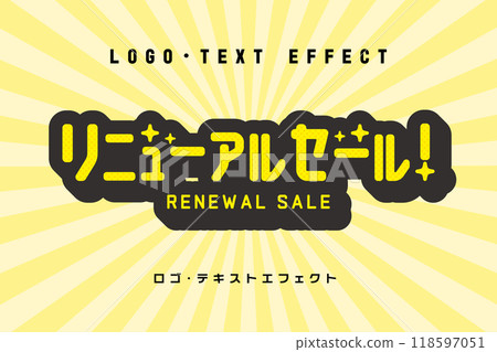 Renewal sale text effect Renewal sale text effect 118597051