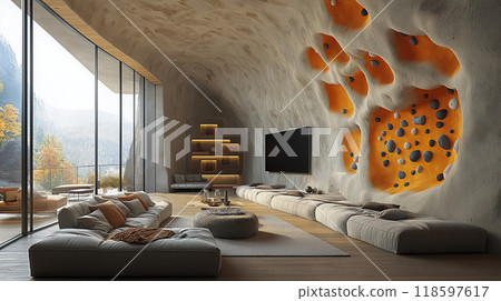 Living room with bouldering 118597617