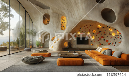 Living room with bouldering 118597624