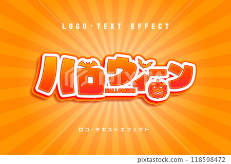 Pop Halloween text effect 118598472