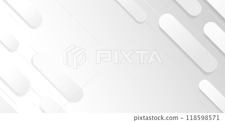 Abstract gray geometric shape design elements on white background, minimal style. Vector illustration 118598571