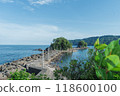 Futanajima Island floating in the blue sea (A spectacular view in Nakatosa Town, Kochi Prefecture) 118600100