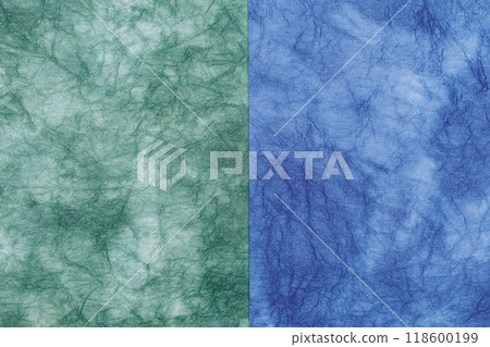 Green and blue Japanese paper background Green and blue Japanese paper background 118600199