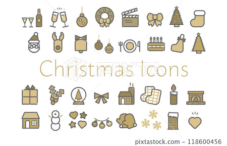 Christmas illustration icon set Christmas illustration icon set 118600456
