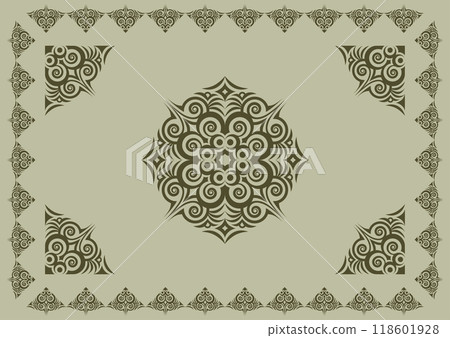 Classic, elegant and gorgeous decorative frame, khaki color Classic, elegant and gorgeous decorative frame, khaki color 118601928