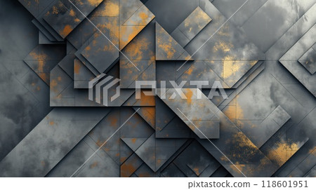 Grey and bronze grunge tech abstract background. Generative AI 118601951