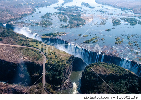 Aerial View of Victoria Falls Aerial View of Victoria Falls 118602139