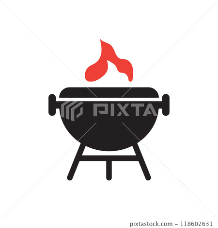 Grill icon logo design template isolated 118602631