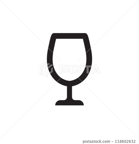 Wine glass icon logo design template isolated Wine glass icon logo design template isolated 118602632